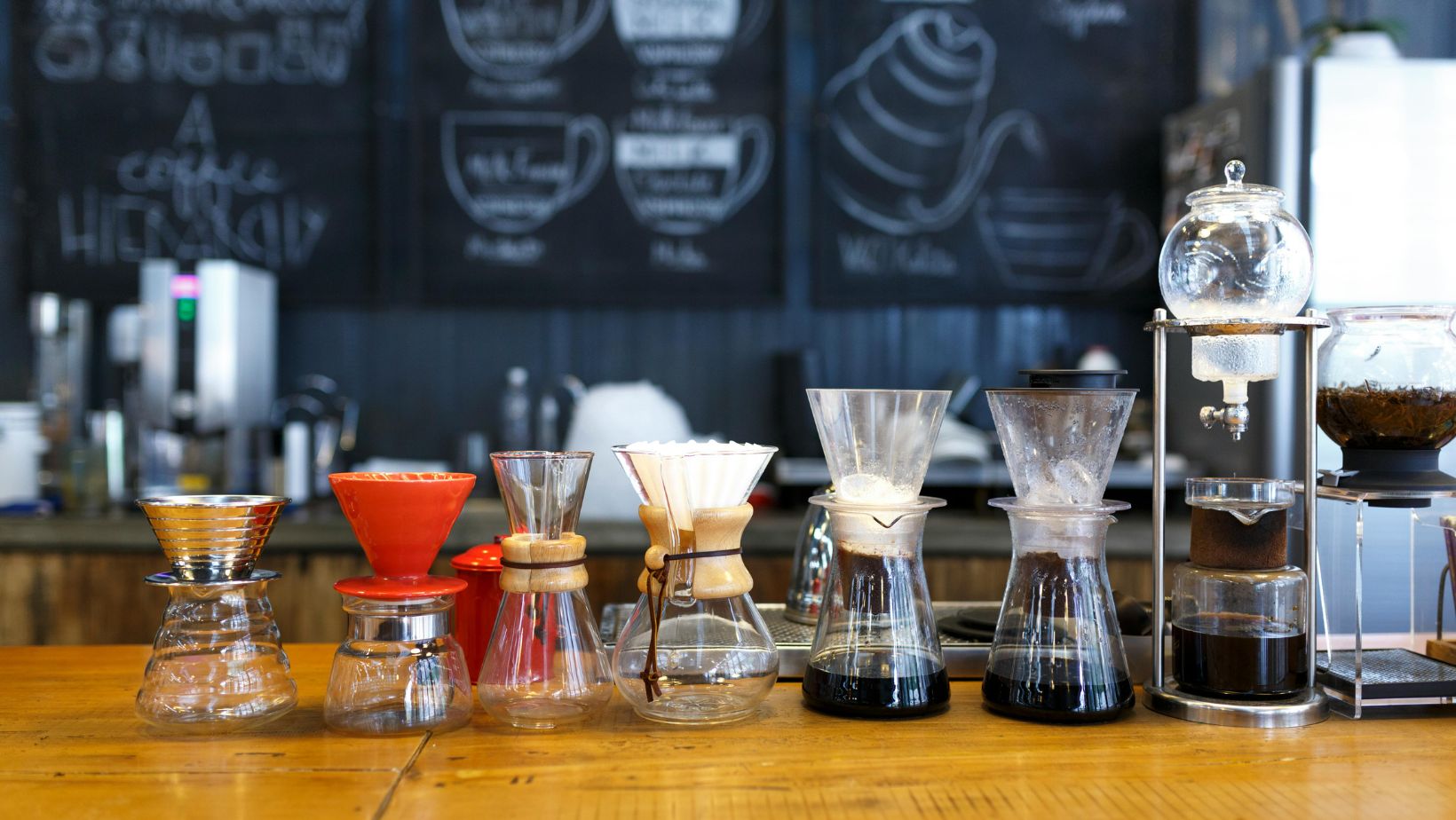 different coffee brewing equipment